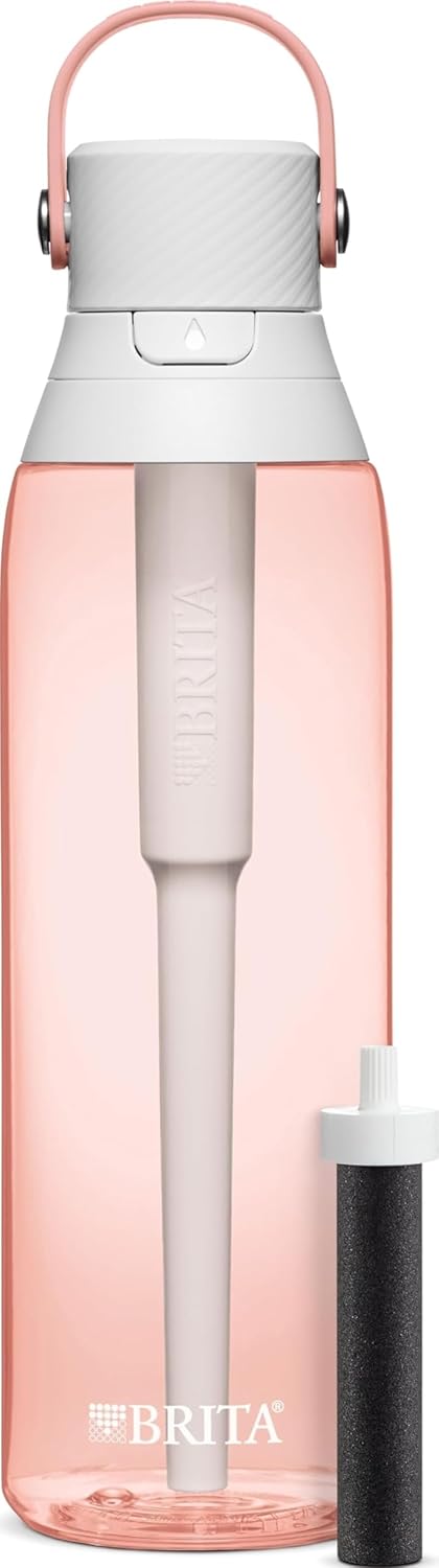 Bouteille d'eau filtrante à parois rigides Brita Premium de 26 oz en blush